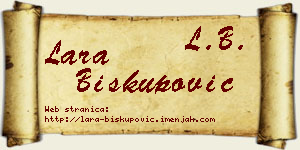 Lara Biskupović vizit kartica